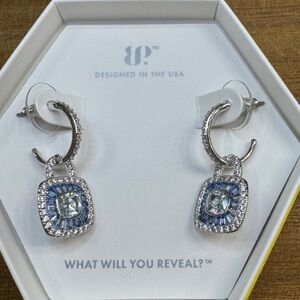 Elegant Silver and Blue Earrings